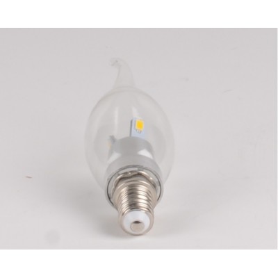 Ampoule LED puissance 3W WW culot E27 forme Flamme coup de vent