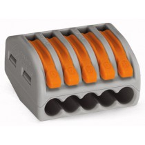 Connecteur rapide 3 fils rigides 2.5mm² Orange/Translucide