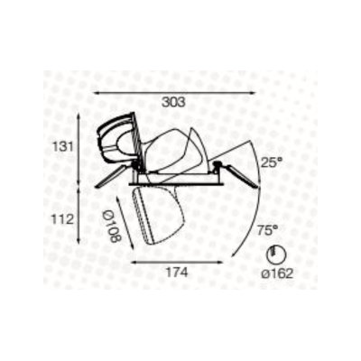 Projecteur d'intérieur UFO 150W, 120°, blanc 5500-6500K