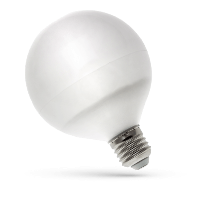 Ampoule LED G95 avec culot standard E27, conso. de 10W