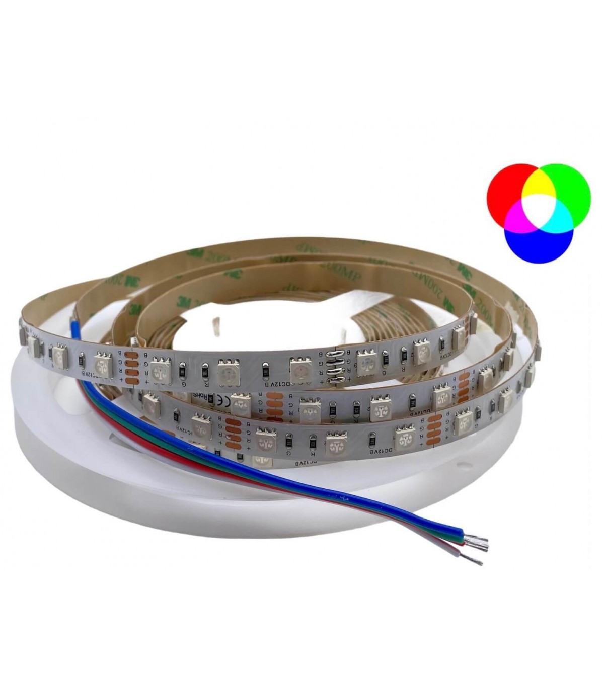 Ruban LED 50 mètres coloré pour intérieur IP20 - 8W/m - 120 LED/m -  ®