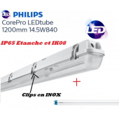 Réglette LED intégrée - Double - 1500mm - 50W - Etanche
