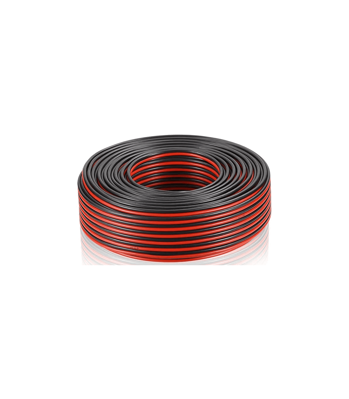Câble enceinte hifi 2x0.75mm², 25m, noir et rouge, LEXMAN