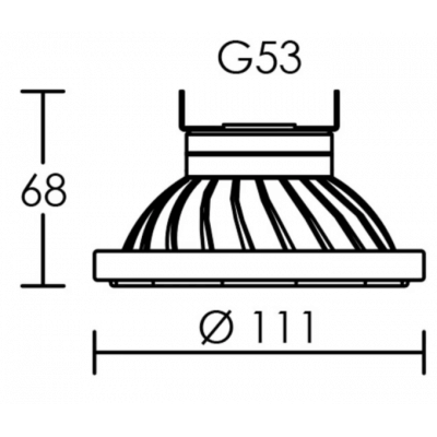 Osram Parathom Pro Spot LED G53 AR111 11.5W 800lm 24D - 930 Blanc Chaud, Meilleur rendu des couleurs - Dimmable - Équivalent 75W