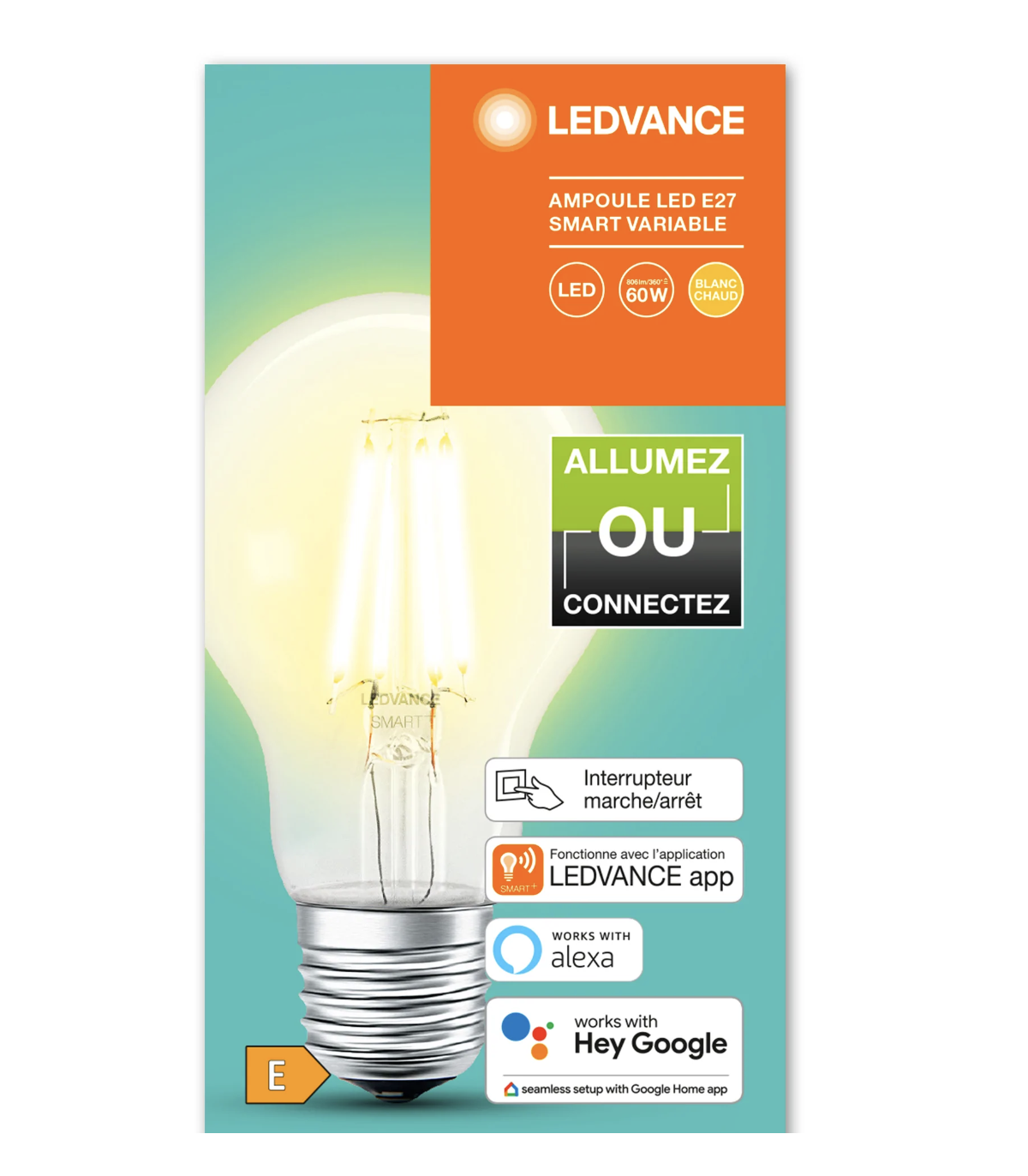 Ampoule LED GU10 LedVance 7,9 W à intensité variable 60º