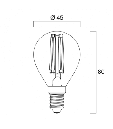 Ampoule LED SYLVANIA Toledo Retro Ball V4 CL 2.5w Substitut 25W 250lumens Blanc chaud 2700K E14 sy0027237