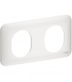 SCHNEIDER Ovalis - Plaque de finition - 2 postes horizontal - Blanc - S260704