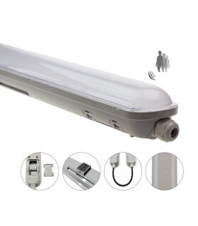 Réglette LED LCI ETANCHLED SENSOR IP65 40W 4000K 1200mm 5200lm blanc froid 4000K IK10