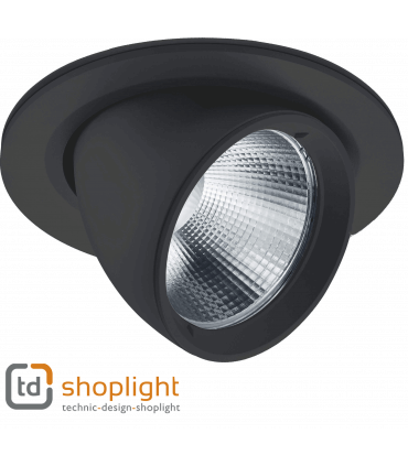 Encastré LED MOVE NOIR orientable 26W 3720lumen 3000K diamètre de perçage 145mm Driver led PHILIPS