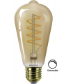 Ampoule led Philips LED Vintage flame 5.5w substitut 40W ST64 blanc trés chaud 2200kE27 GOLD Dimmable