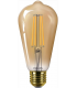 1 Ampoule led Philips LED Classic 5.8w substitut 50W ST64 blanc trés chaud 2200k E27 GOLD Dimmable