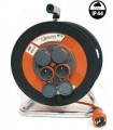 Enrouleur de Câble Électrique UJCONN - 50m 4 Prises avec T 3x1,5mm² IP44